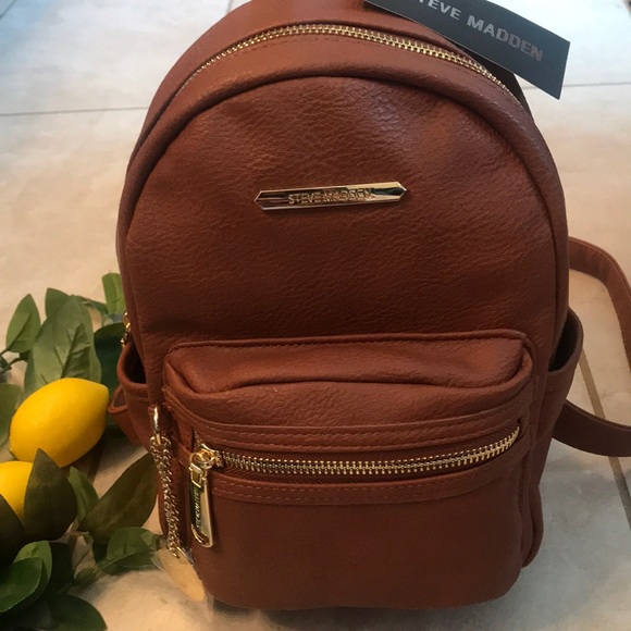 Steve Madden Handbags - Steve Madden Cognac Backpack Purse